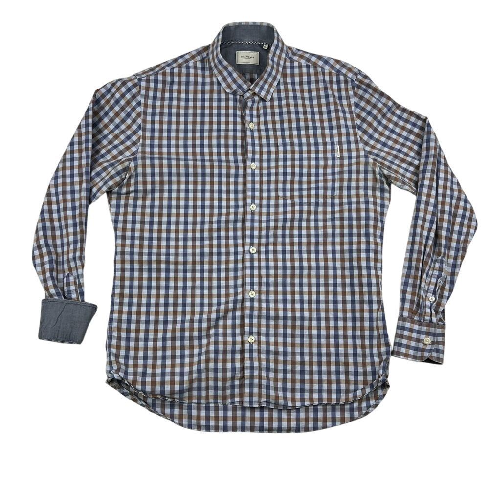 7 Diamonds Shirt‎ Mens Medium Plaid Button Down Long Sleeve Casual Checkered